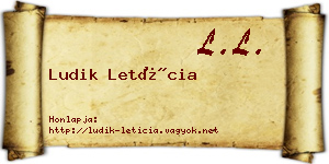 Ludik Letícia névjegykártya